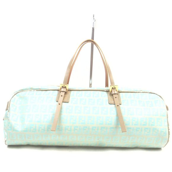 Fendi Handbags - Auth Fendi Zucchino Hand Bag Light Blue #15070F96